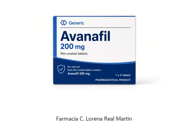 Avanafil genérico comprimidos en Farmacia C. Lorena Real Martín