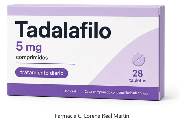 Tadalafilo precio y presentaciones en Farmacia C. Lorena Real Martín