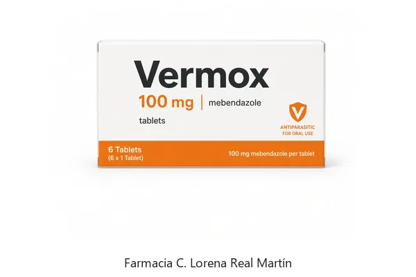 Vermox mebendazol 100 mg antiparásitos en Farmacia Real 13