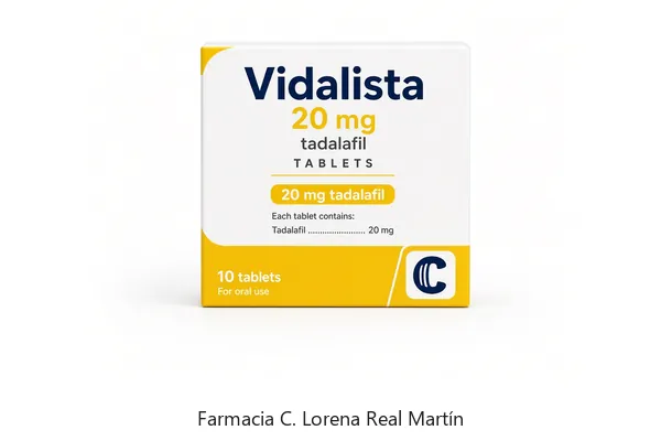 Vidalista 20 mg venta online y alternativas autorizadas en Farmacia Real 13 Sevilla